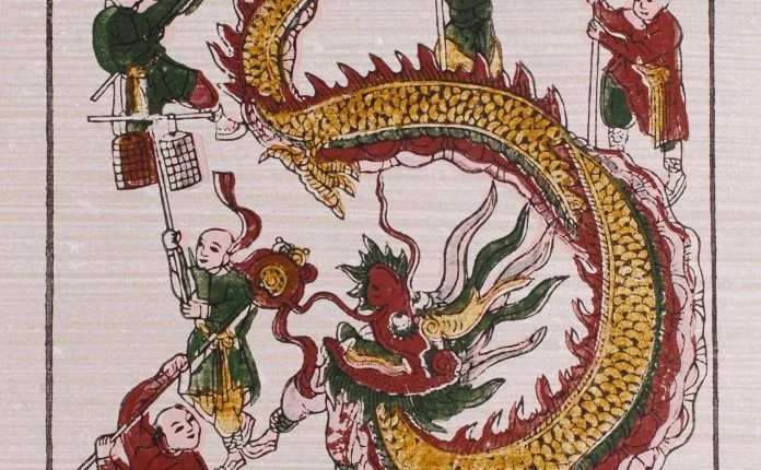 中国风图案龙,孩子