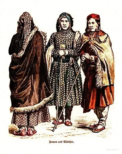 清朝十九世纪晚期西藏和克什米尔地区服饰