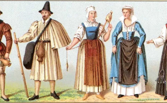 法国16世纪的农民和士兵服饰