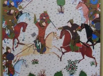 1430年，拜松古尔抄录的菲尔多西《列王纪》中的帖木儿服饰和士兵