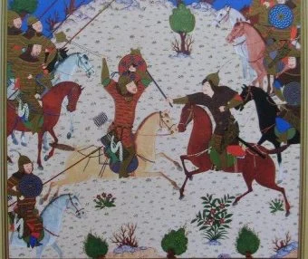 1430年,拜松古尔抄录的菲尔多西《列王纪》中的帖木儿服饰和士兵