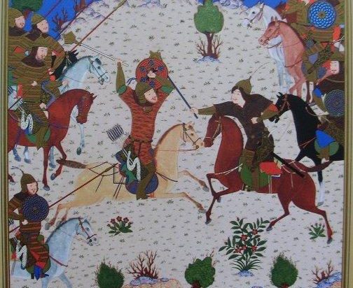 1430年,拜松古尔抄录的菲尔多西《列王纪》中的帖木儿服饰和士兵