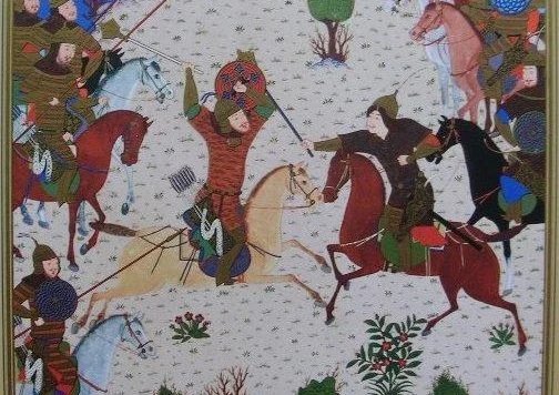 1430年,拜松古尔抄录的菲尔多西《列王纪》中的帖木儿服饰和士兵