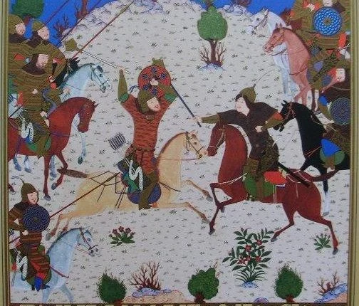 1430年,拜松古尔抄录的菲尔多西《列王纪》中的帖木儿服饰和士兵