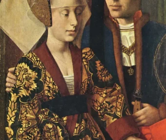 15世纪蛋彩画上的丝绒服饰