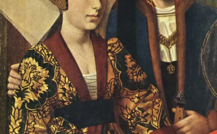 15世纪蛋彩画上的丝绒服饰