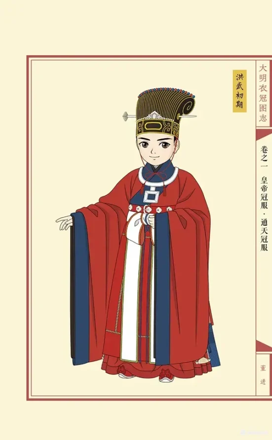 明朝皇帝通天冠服