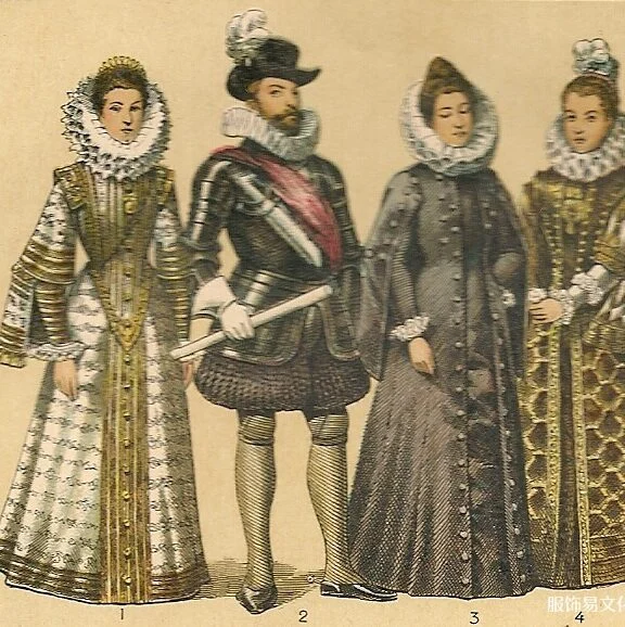 西班牙历史上的服装和武器。-17 世纪