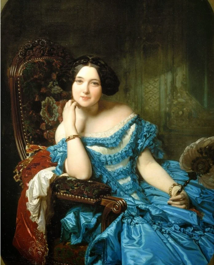 浪漫主义时期服装1848-1862:塔裙荷叶边连衣裙